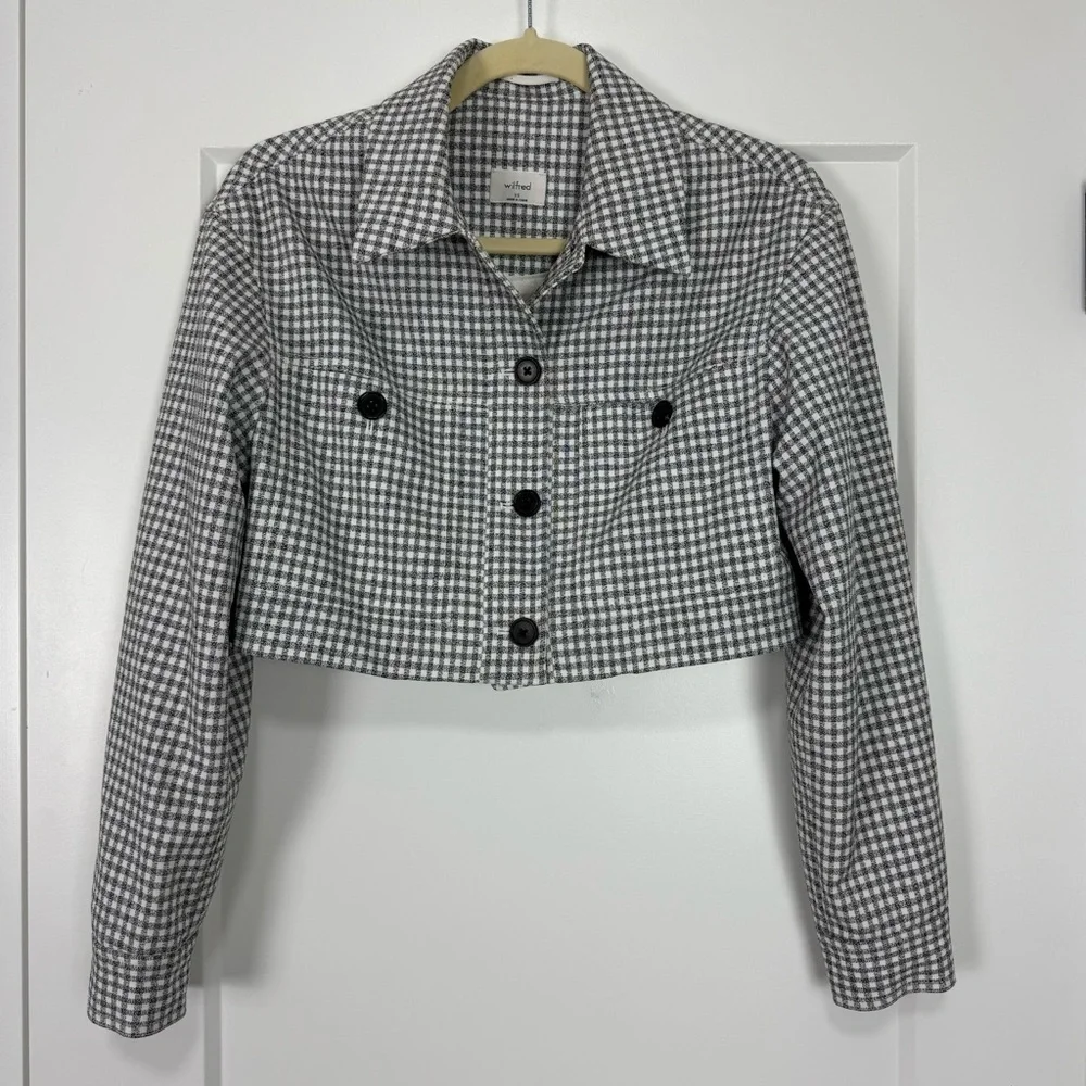 Wilfred Ourson Little Cropped Jacket Gingham XS Aritzia #71698 - Picture 5 of 9
